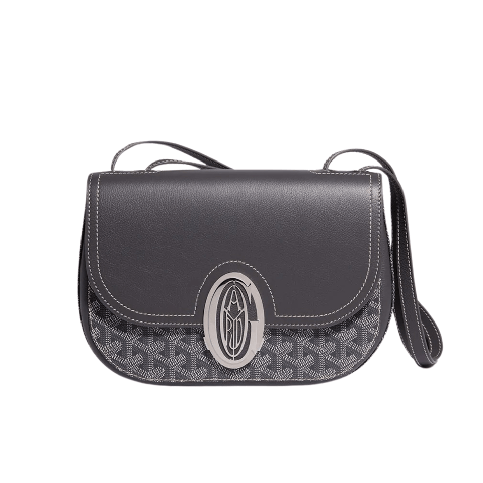 Goyard 233 Bag 25 Cm Gray Calfskin And Goyardine Canvas 25cm view 2