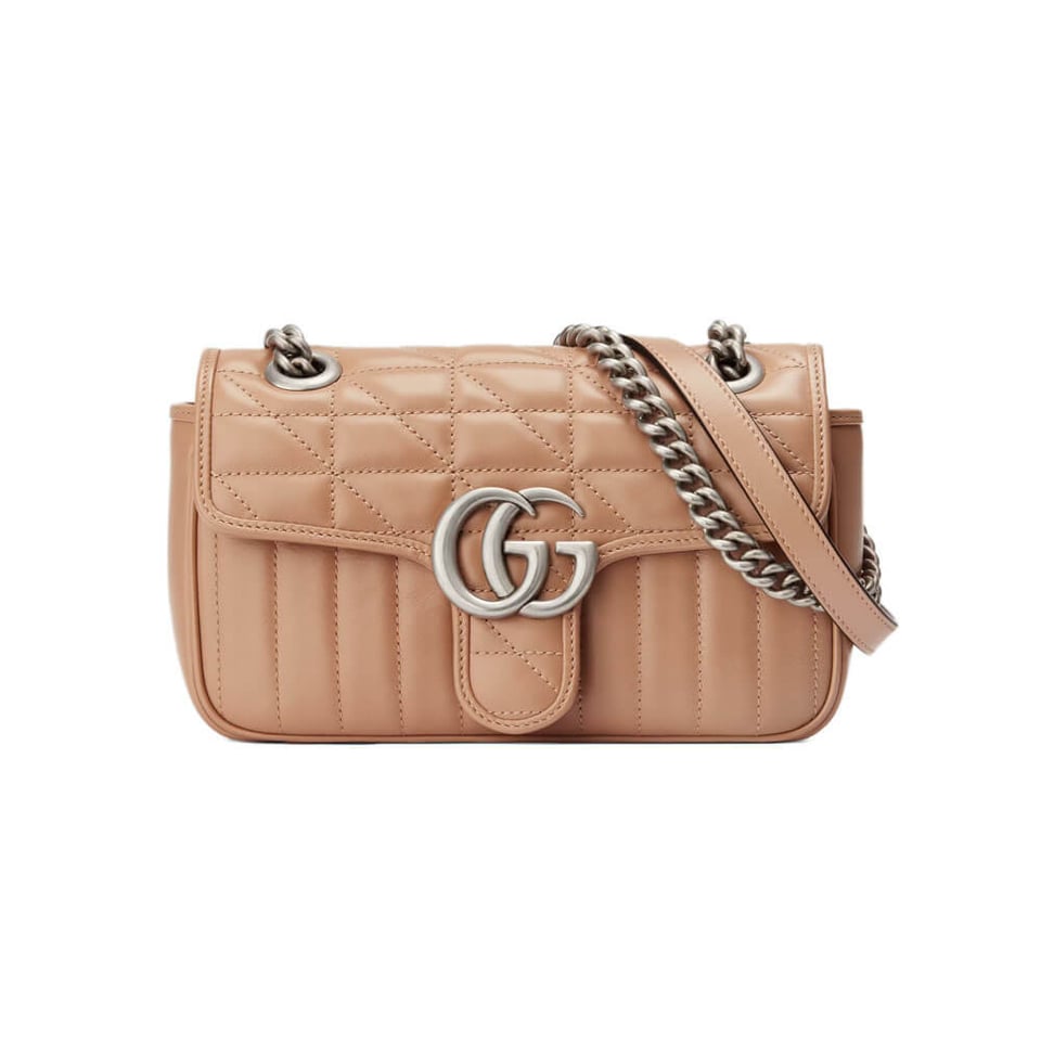 Gucci GG Marmont Mini Shoulder Bag Beige view 2