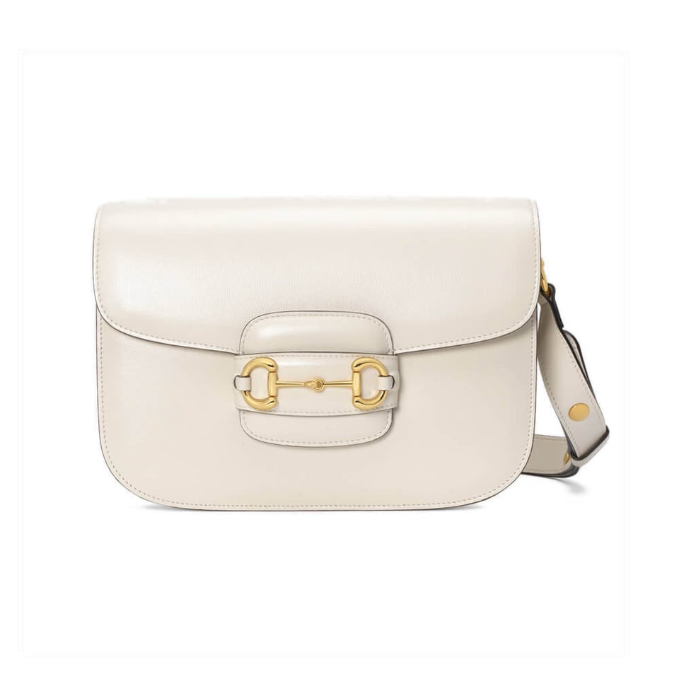 Gucci Horsebit 1955 Shoulder Bag In White Leather view 2