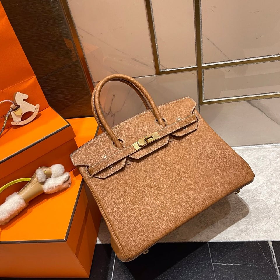 Hermes Birkin 30Cm Gold Togo Leather Gold Hardware view 2