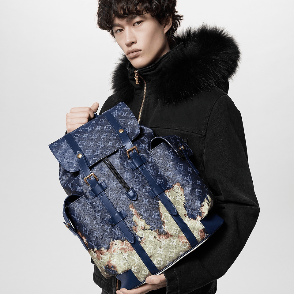 Louis Vuitton Christopher PM Backpack Blue 48Cm Good Quality For Men view 4