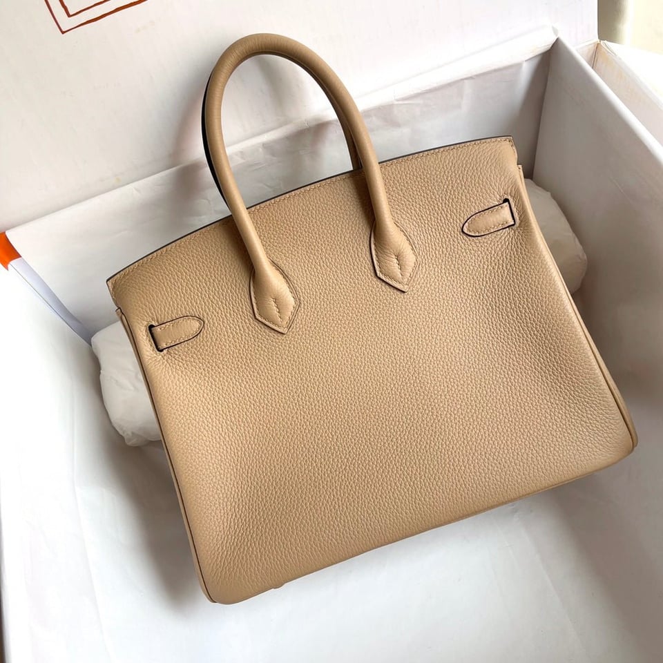 Hermes Birkin 25Cm Beige Togo Leather Gold Hardware view 3