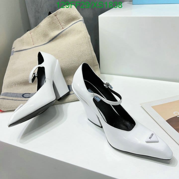 Prada Modellerie Leather Mary Jane Pumps In Nero White view 3