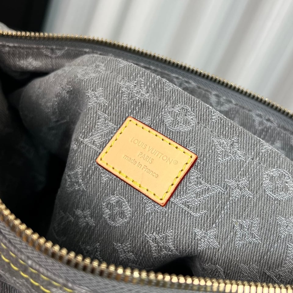 Louis Vuitton LV Speedy Soft 30 Monogram Denim Bag in Grey 30cm/ 11.8 in view 15