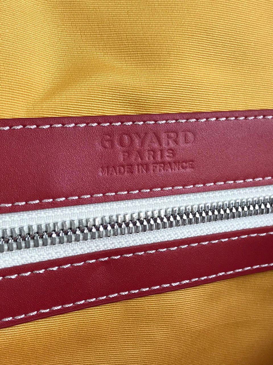 Goyard Boston 50 Bag Cm Red Goyardine Canvas And Calfskin Trim view 9