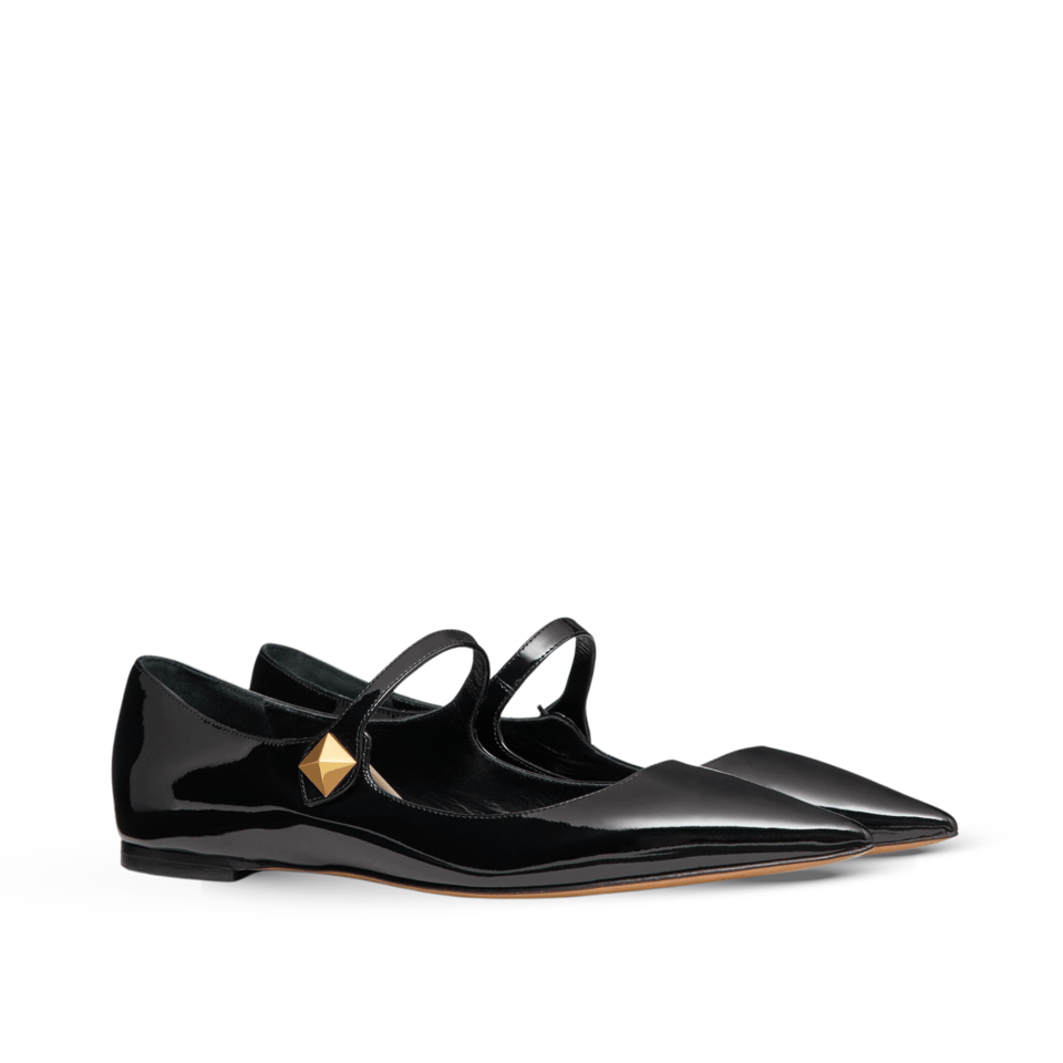 Valentino Garavani Tiptoe Patent Leather Ballet Flats Black 2W2S0Gc3Eru0No view 2
