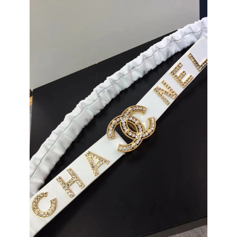 Chanel Lambskin &amp; Gold-Tone Metal Belt 94306 view 8