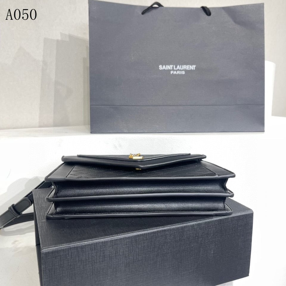 Saint Laurent Gaby Satchel In Quilted Black Gold 26Cm view 11