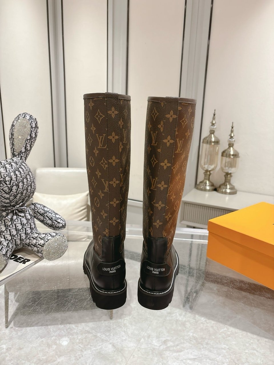 Louis Vuitton Aspen Platform Ankle Boot Monogram Brown view 4