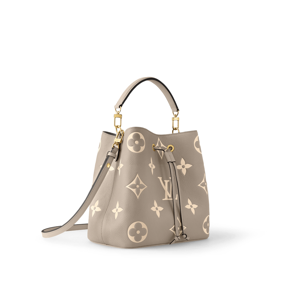 Louis Vuitton Néonoé Mm Bicolor Monogram Empreinte Leather – Women – Handbags Dove/Cream 26cm/ 10.2in view 4