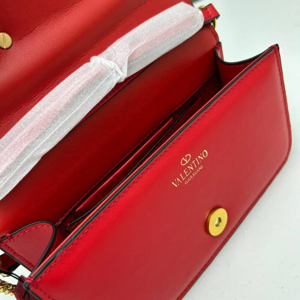 Valentino Locò Small Shoulder Bag In Calfskin Red 1W2B0K53Zxlm24 view 7