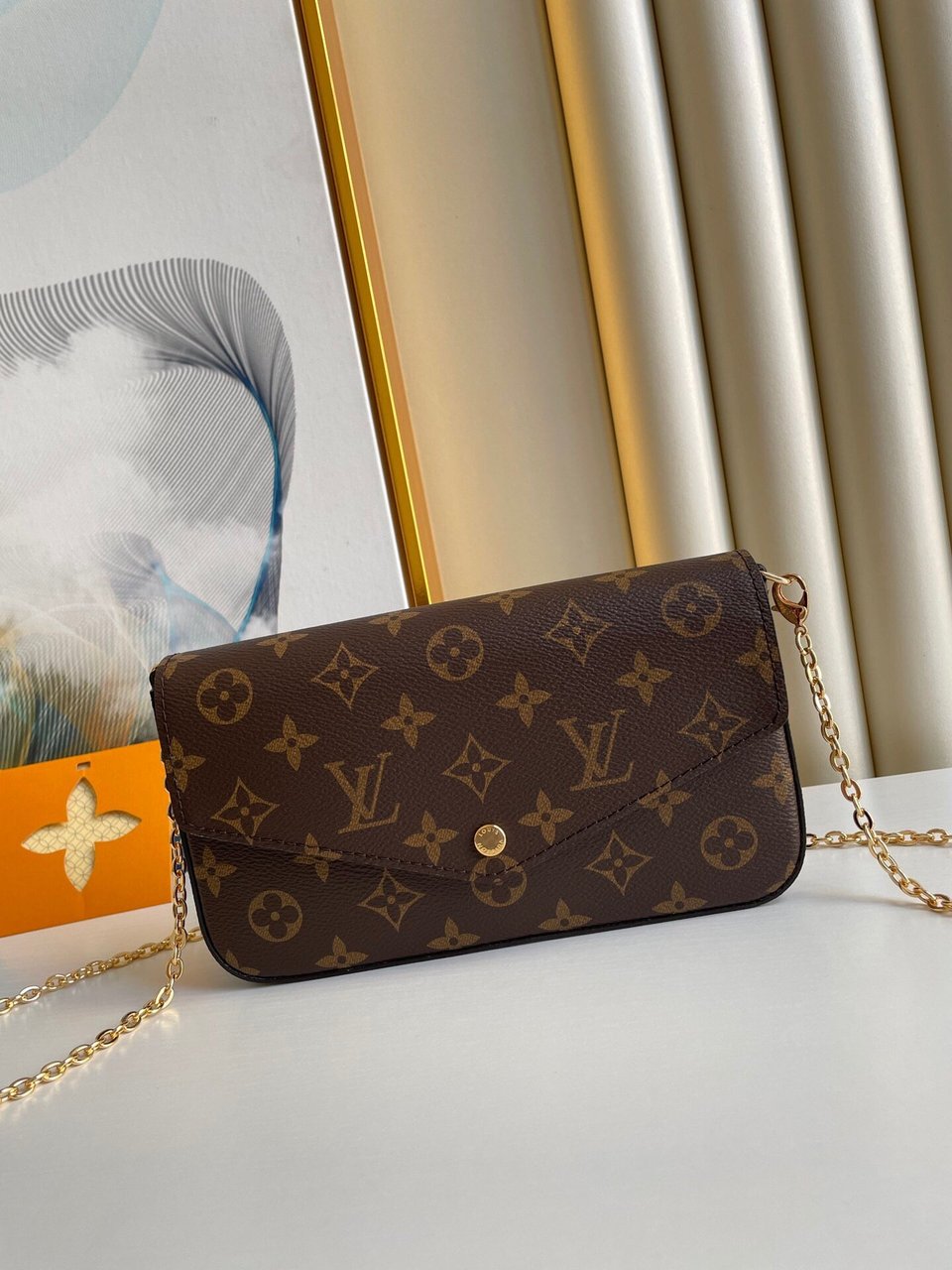 Louis Vuitton Félicie Pochette Lv Monogram Chain Bag Monogram 61276 21cm/8.3in view 6