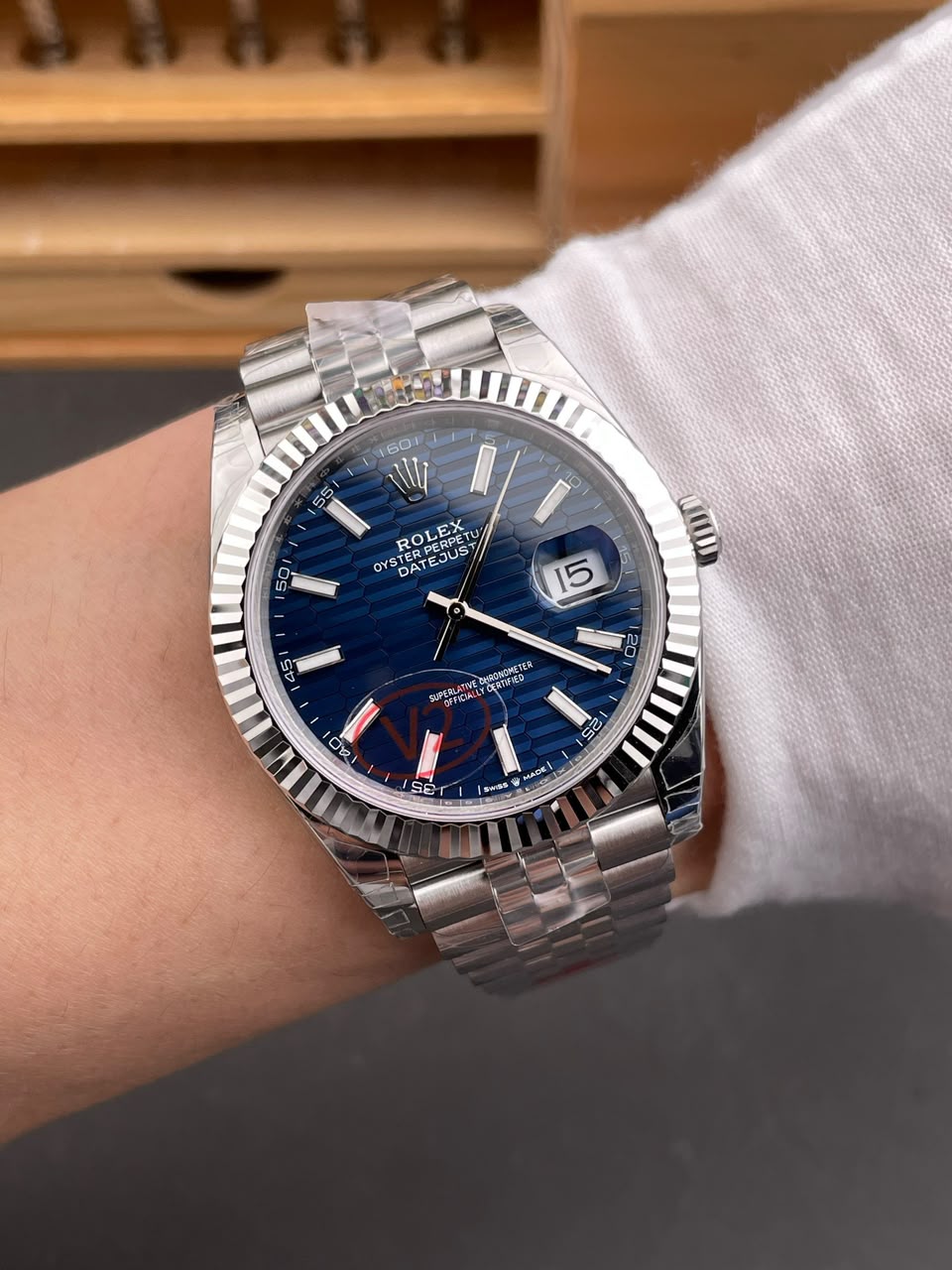 [SUPER CLONE] Rolex Datejust 41mm Dial Blue Watch view 9