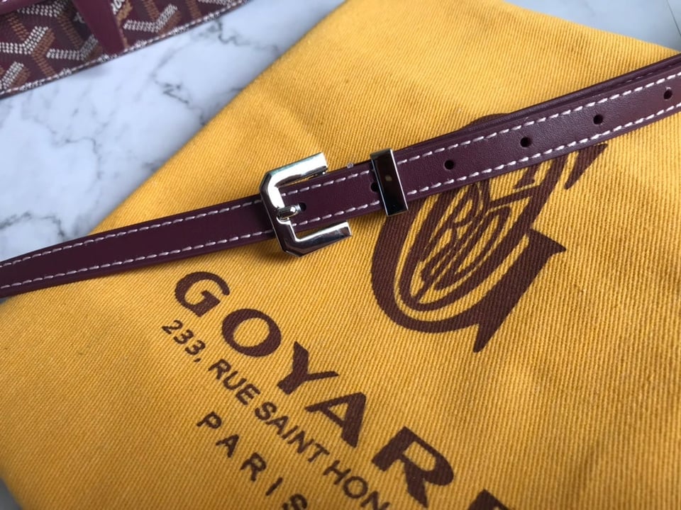 Goyard Belvedere Pm Bag 21Cm Burgundy Canvas view 10