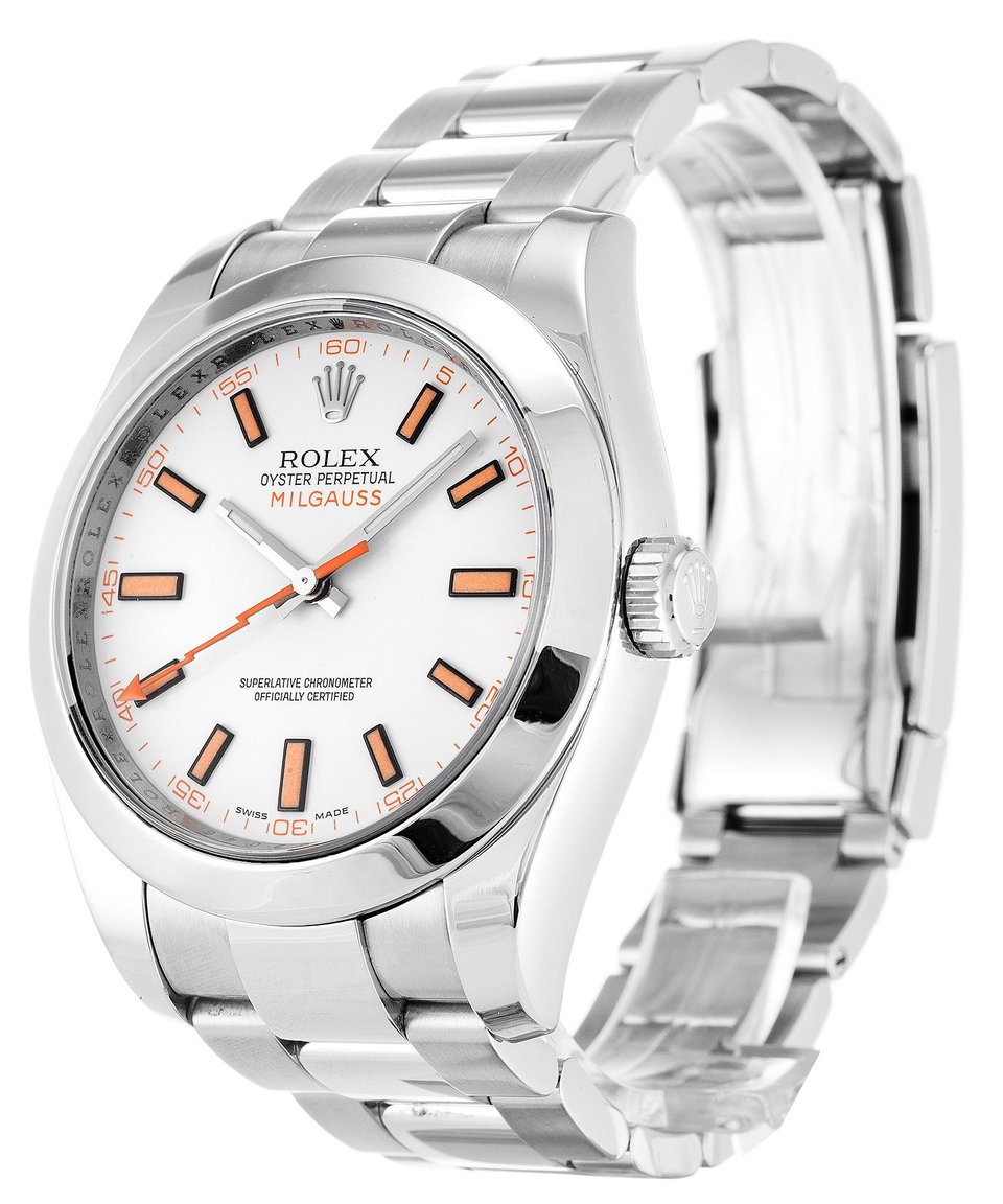 Rolex Milgauss 40mm White Dial 116400 view 3