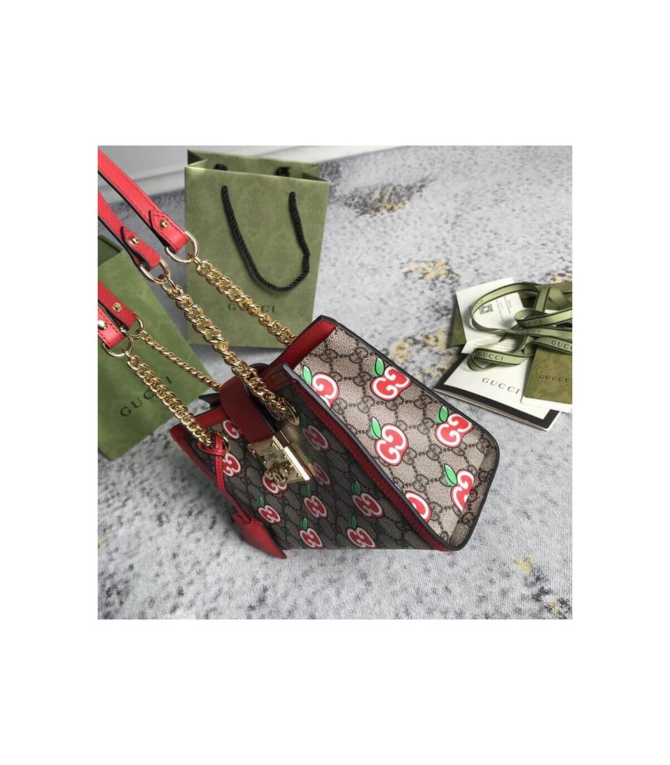 Gucci GG Apple Print Small Shoulder Bag view 8