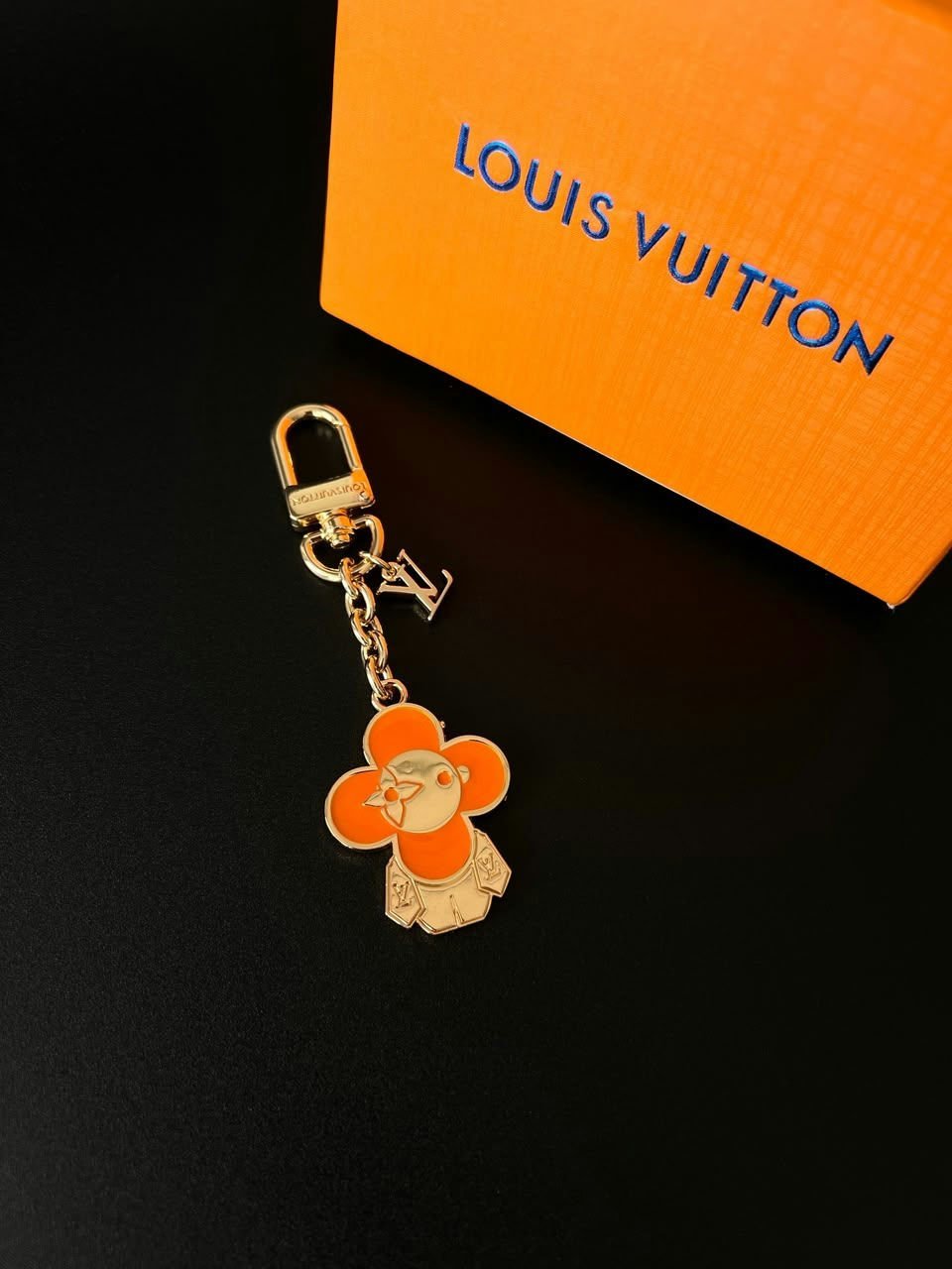 Louis Vuitton Vivienne Keychain Orange Color Luxurious Gold-tone 11cm/4.3in view 4