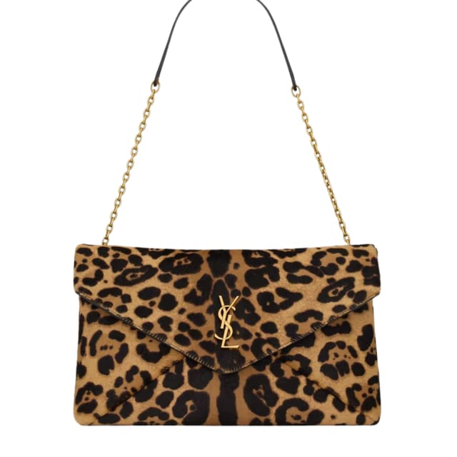 Saint Laurent Leopard Luxe Shoulder Bag 30cm
