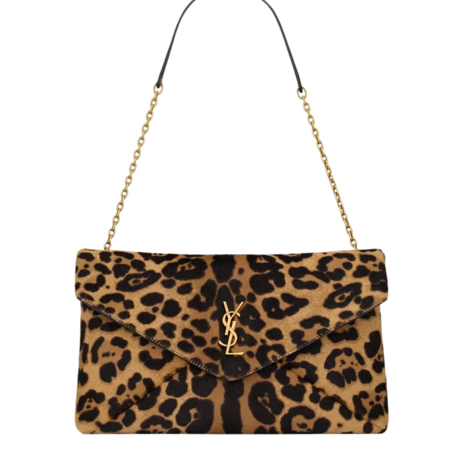 Saint Laurent Leopard Luxe Shoulder Bag 30cm