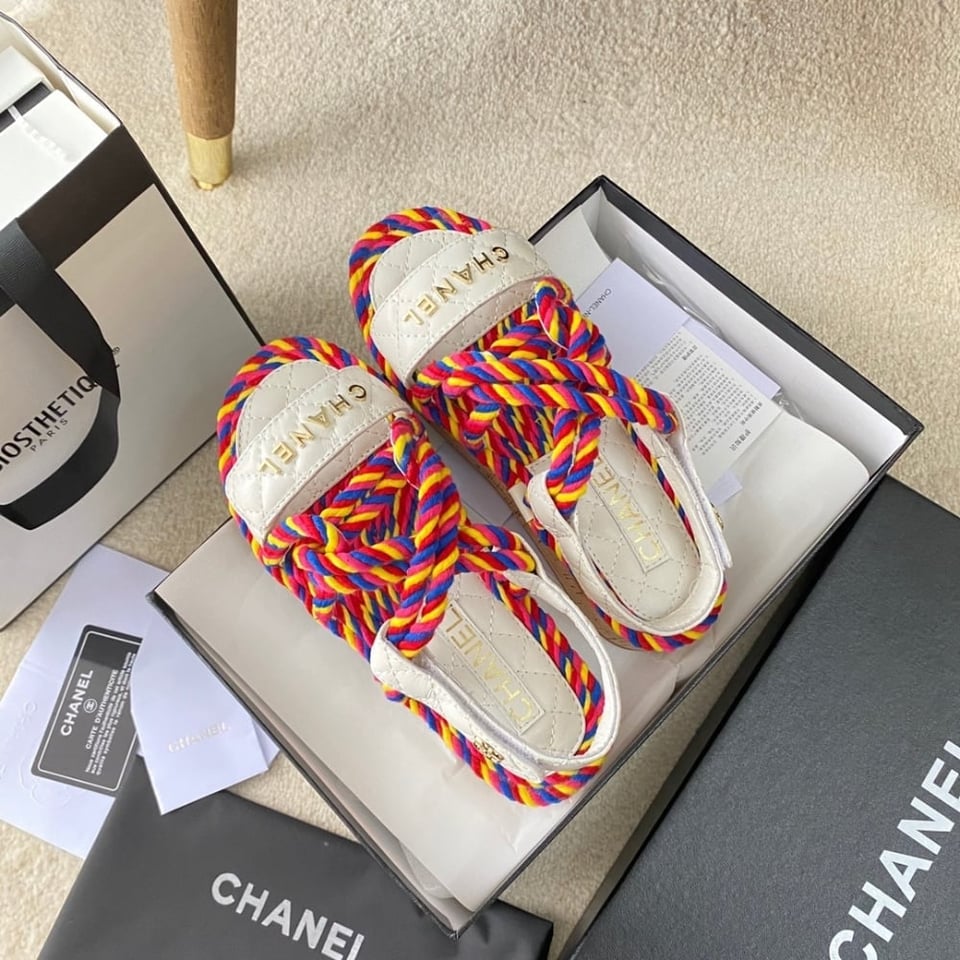 Chanel Rope Sandals Strap Multicolor view 7