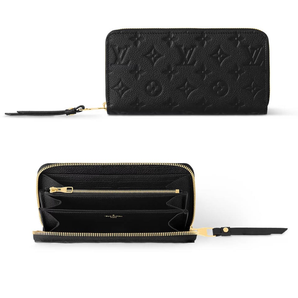 Louis Vuitton Monogram Empreinte Zippy Wallet Black 19.5cm view 2