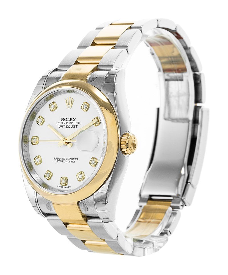 Rolex Datejust 36mm White Dial 116203 view 3