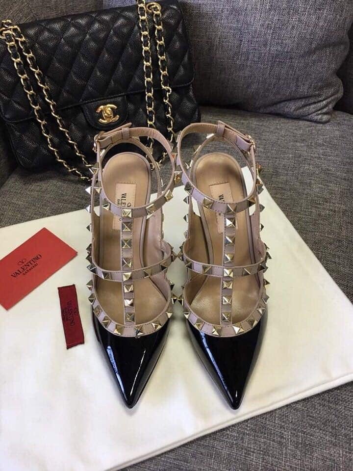Valentino Patent Rockstud Caged Pump 100Mm Black Zw2S0393Vnwn91 view 4