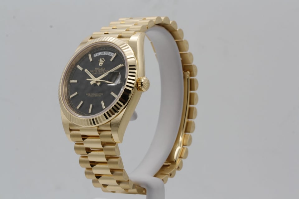 Rolex Day-Date 40 mm Black Dial 228238 view 3