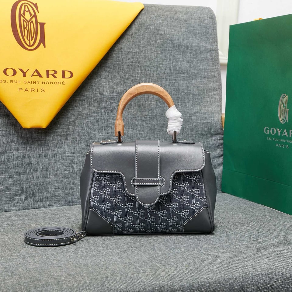 Goyard Saigon Souple Mini Bag Grey Canvas 20cm view 2