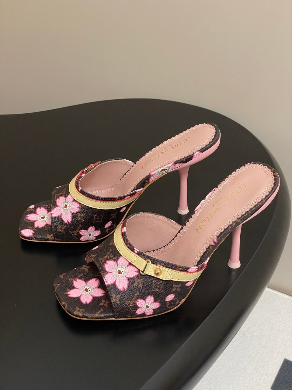 Louis Vuitton x Takashi Murakami Cherry Blossom Mule Brown Monogram Canvas view 8