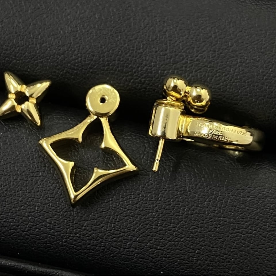 Louis Vuitton Lv Flowergram Earrings Gold M00770 view 5