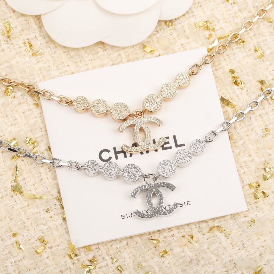 Chanel Cc Silver Necklace view 4