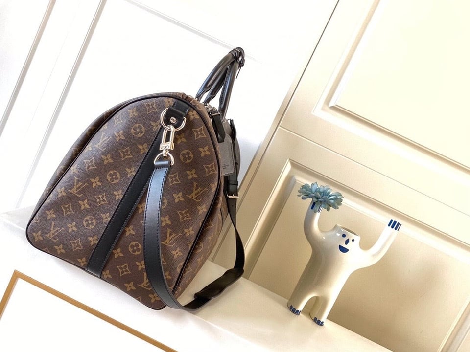 Louis Vuitton Keepall Bandouli Re 55 Monogram Macassar 55cm M56714 view 7