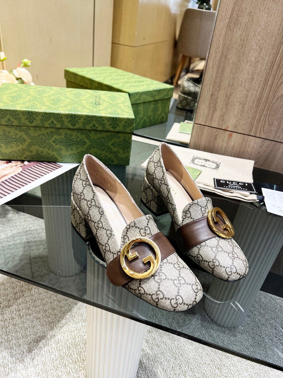 Gucci Women’S Blondie Pump Beige ?701711 9I650 9769 view 9