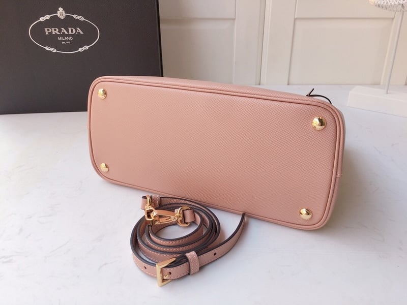 Prada Large Galleria Saffiano Leather Bag In Cameo view 5