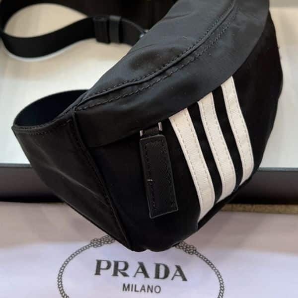 Prada X Adidas Re-Nylon Belt Bag Black view 7
