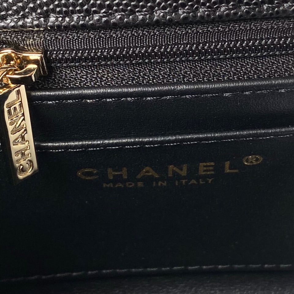 Chanel Small Flap Kelly Bag With Top Handle in Grained Calfskin view 13