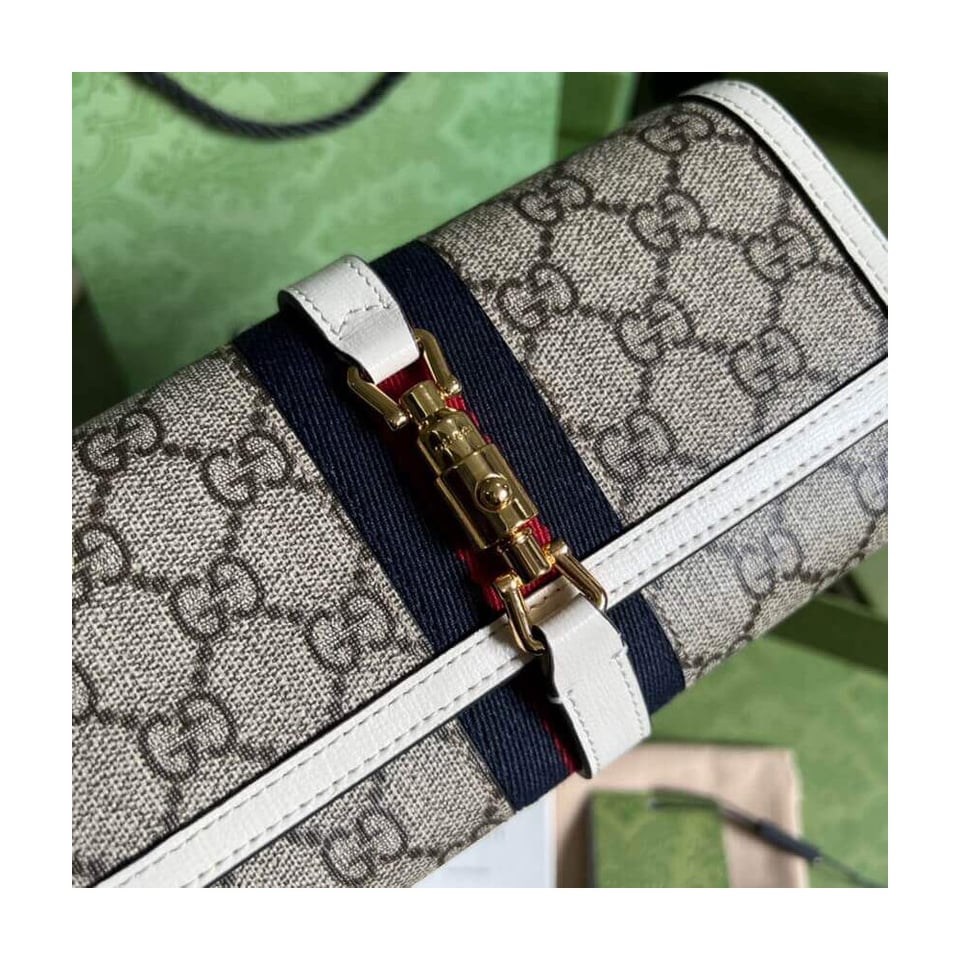 Gucci Jackie 1961 Chain Wallet White 19cm view 7