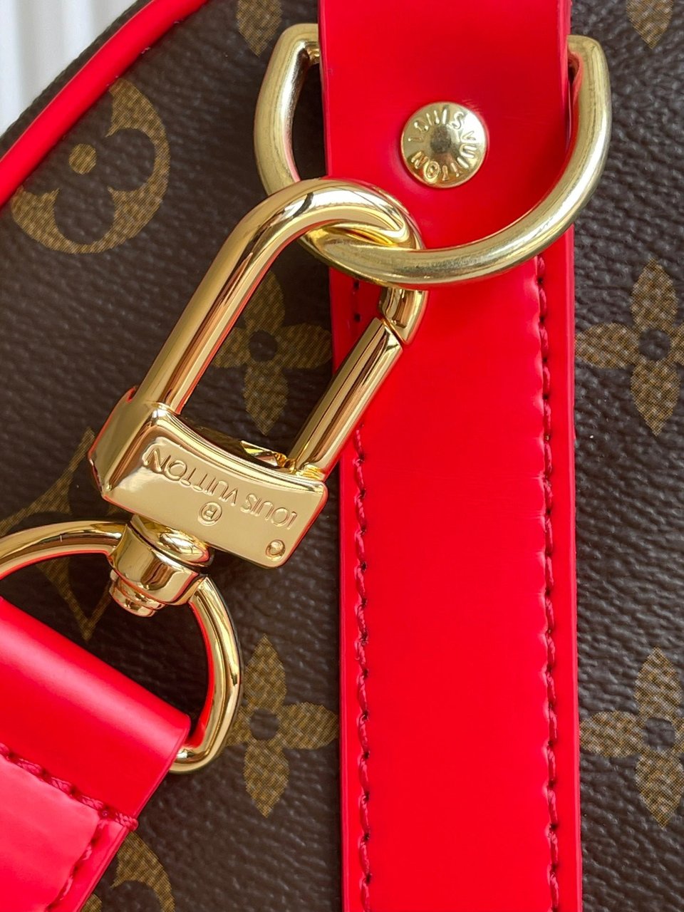 Louis Vuitton Keepall Bandouliere 50 Monogram Canvas Red 50cm LV M44740 view 10