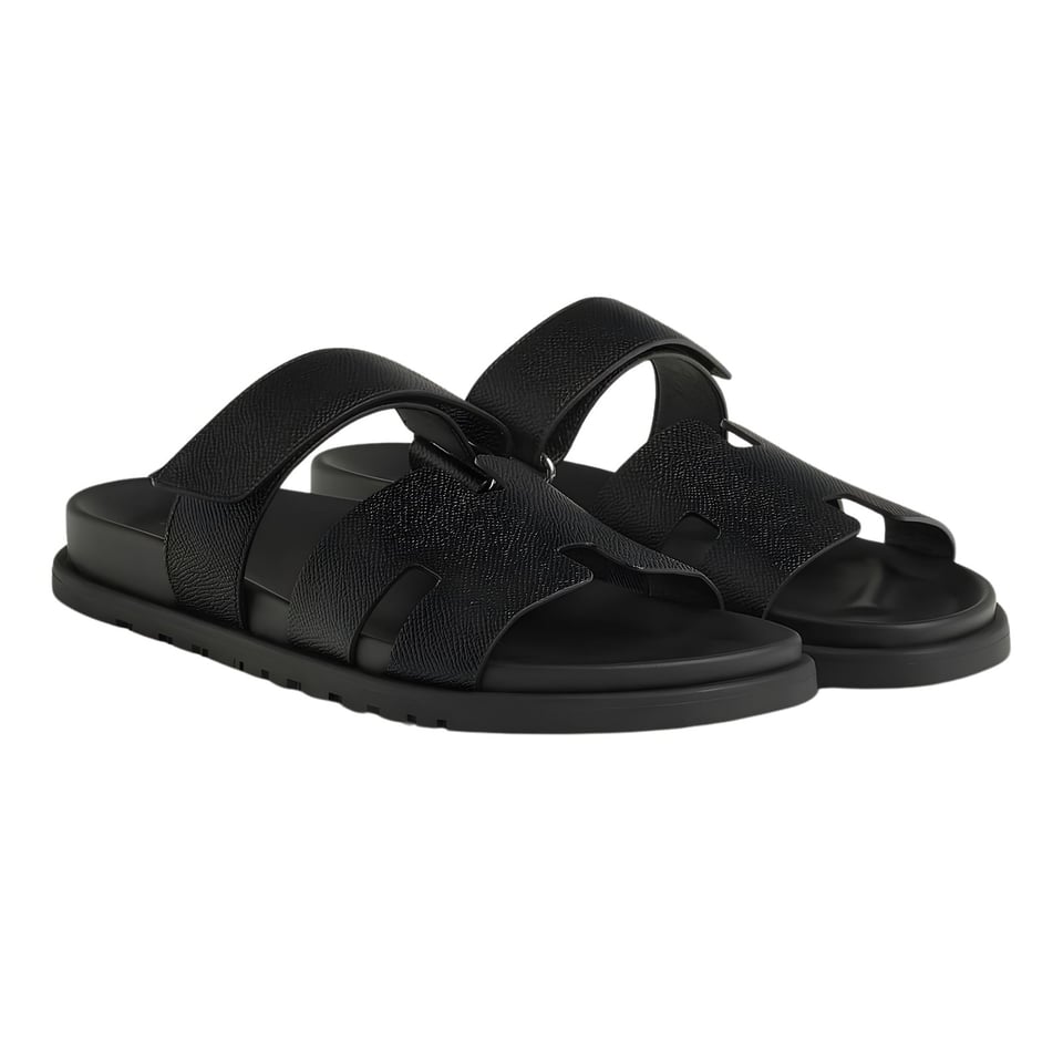 Hermes Chypre Sandal Noir Color Shiny Grained Calfskin H251885ZH01410