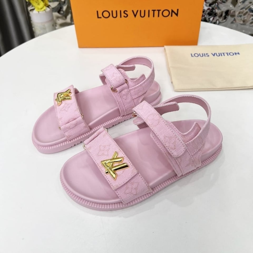 Louis Vuitton Lv Sunset Flat Comfort Sandal Rose 1Adidb view 3