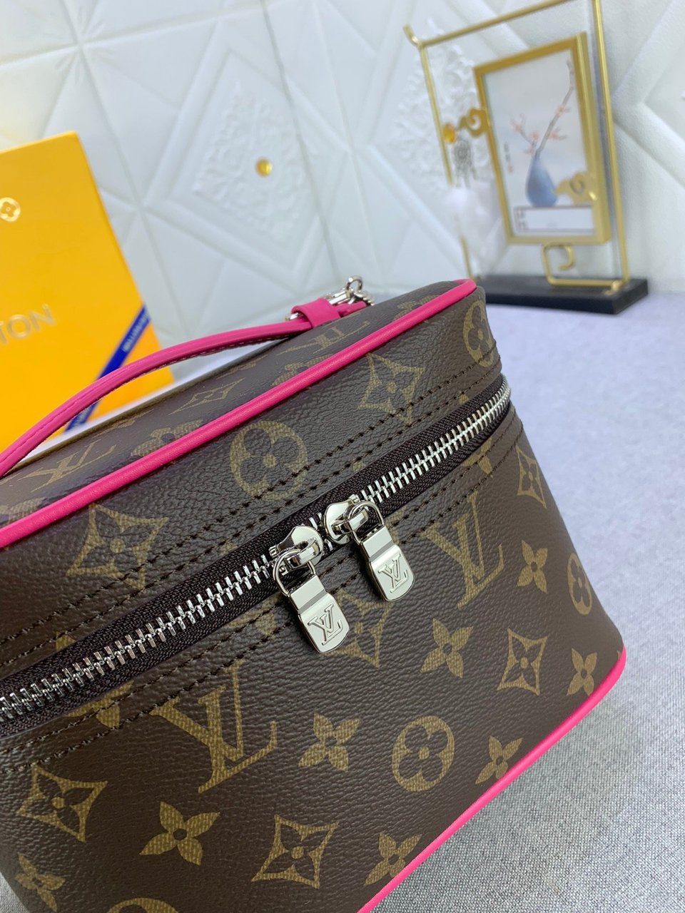 Louis Vuitton Nice Mini Monogram Canvas Pink 20Cm M46767 view 7