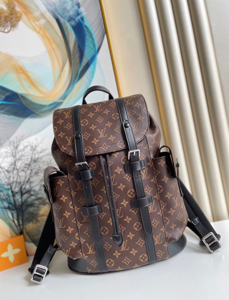 Louis Vuitton Christopher Backpack Monogram Brown Macassar Canvas 45Cm M43735 view 11