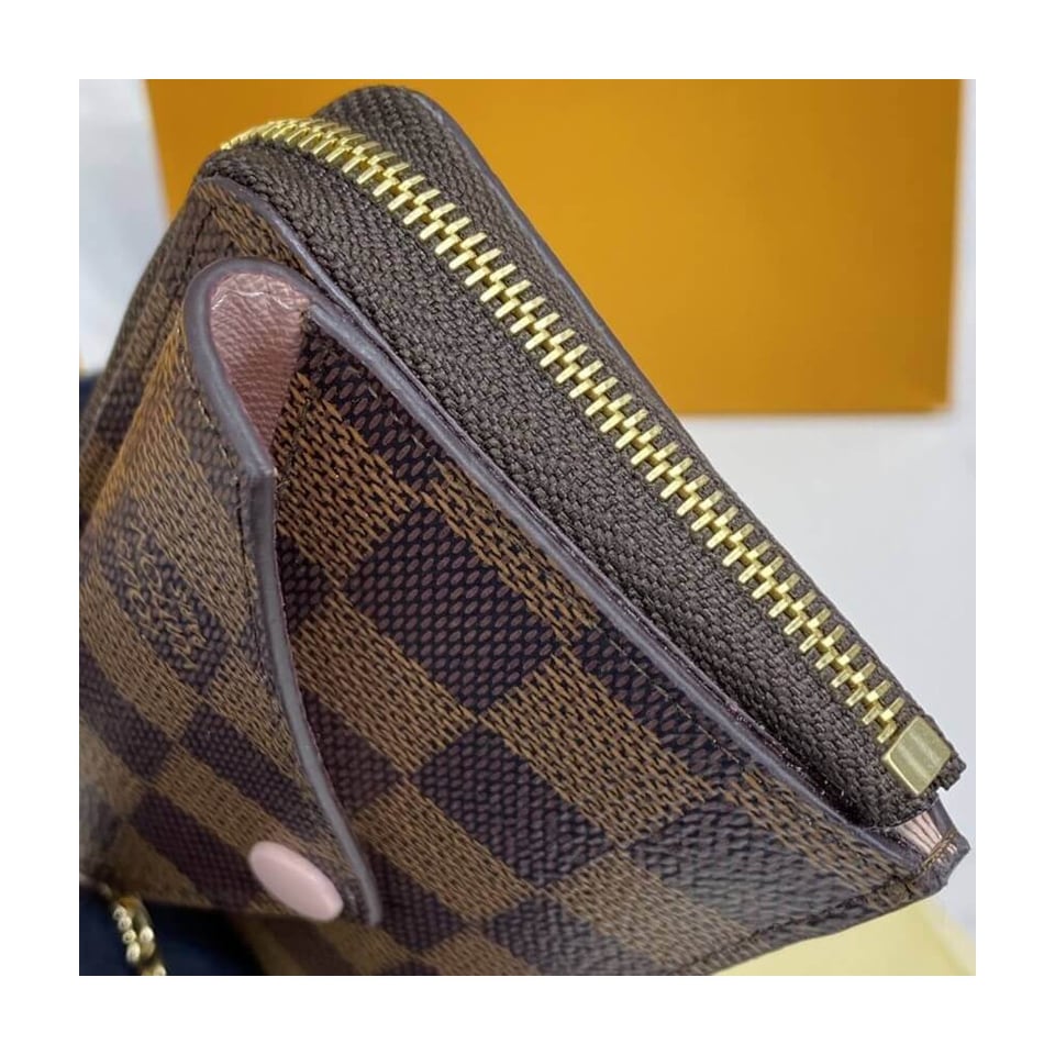 Louis Vuitton Damier Ebene Card Holder Recto Verso Pink view 6