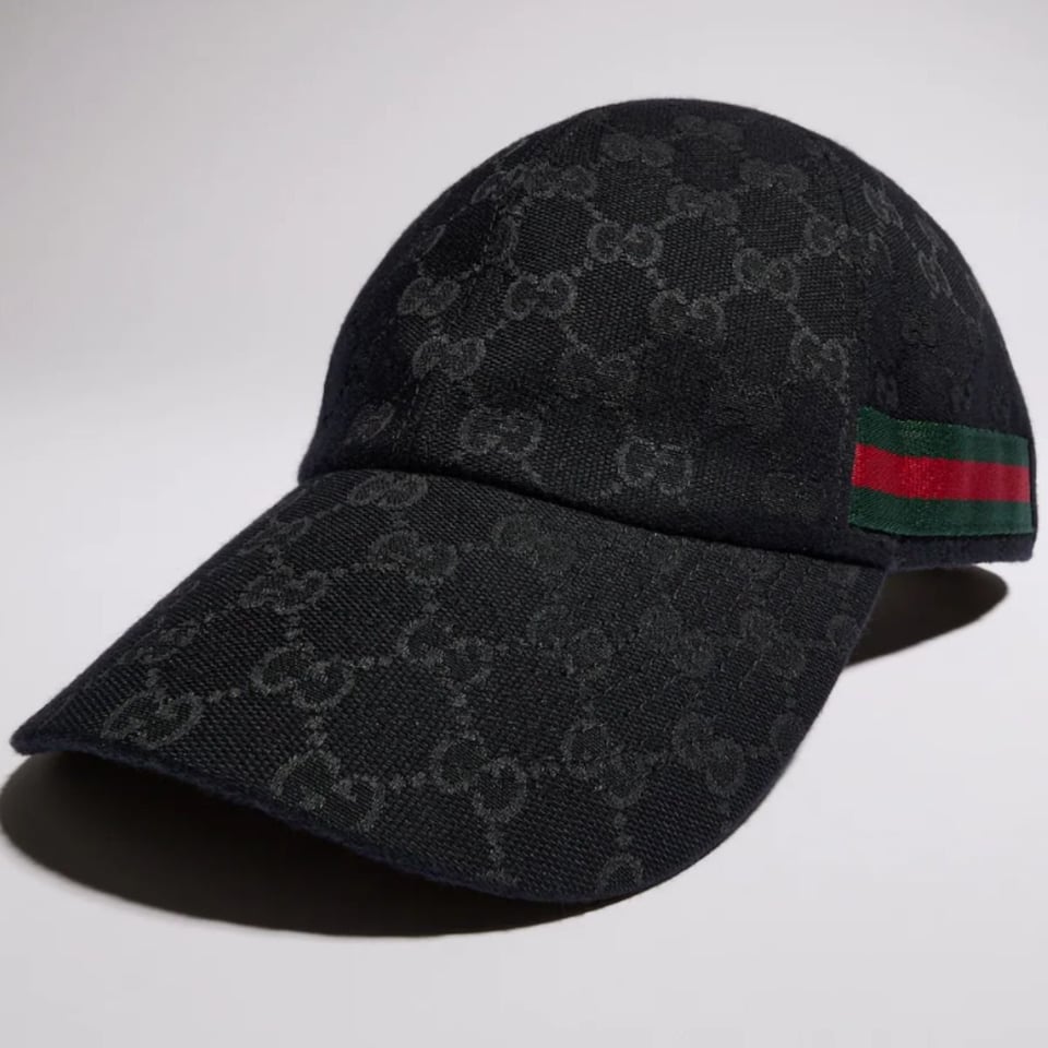 Gucci GG Baseball Hat With Web Black 872632 4HBJP 1066 view 3