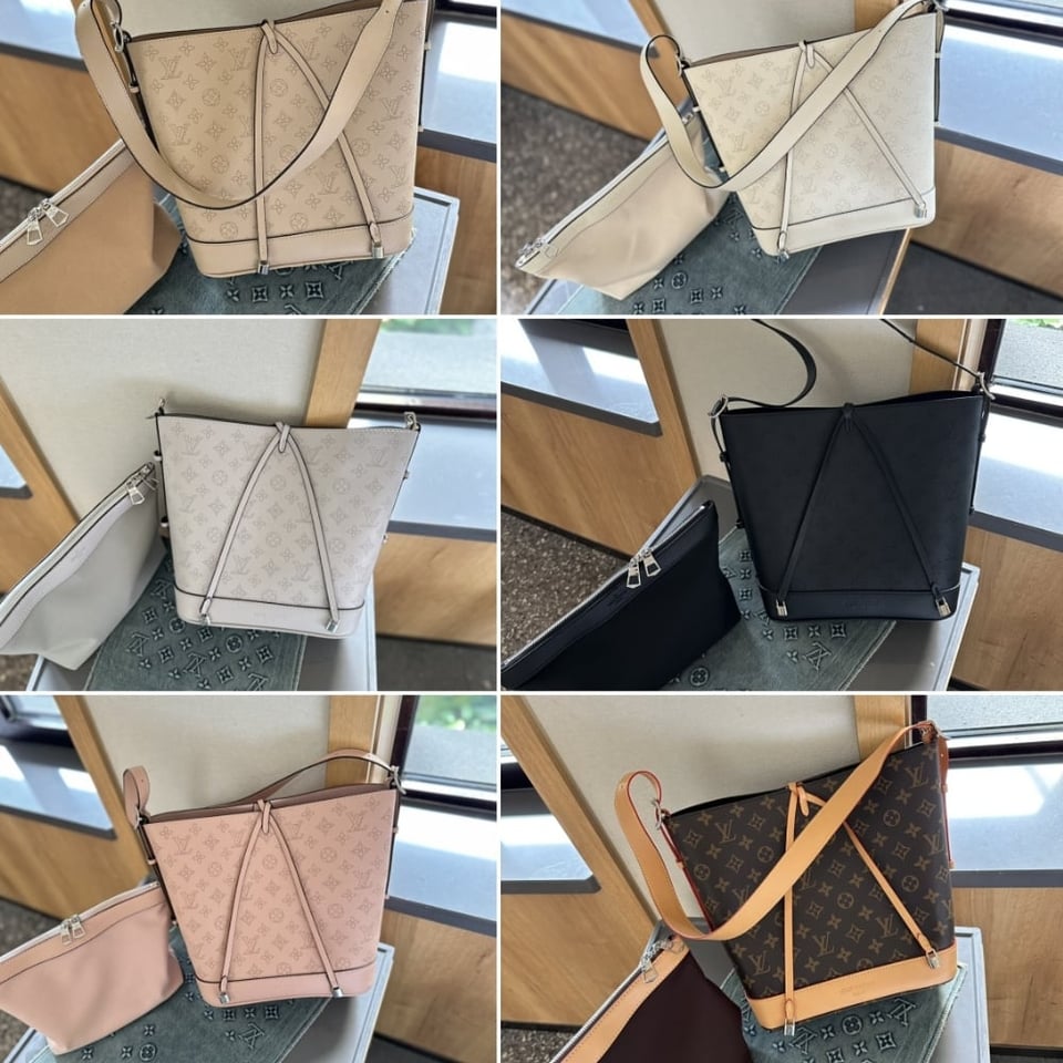 Louis Vuitton Flore Perforated Mahina Beige 22Cm view 3
