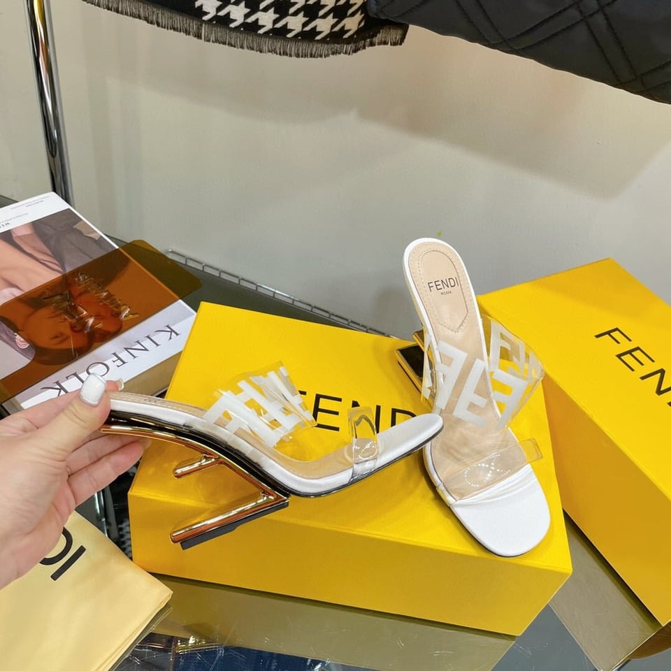 Fendi First Ff Transparent Plastic Handle White view 4