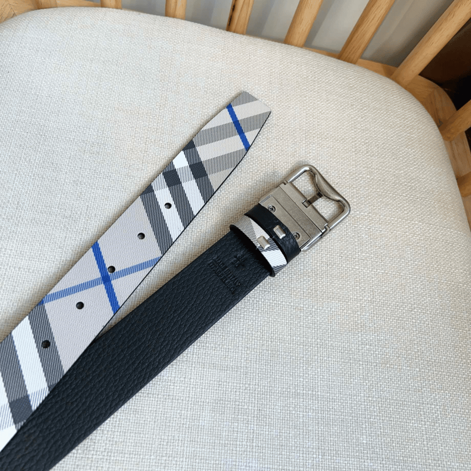 Burberry Classic Nova Check Leather 35mm Belt For Men view 4
