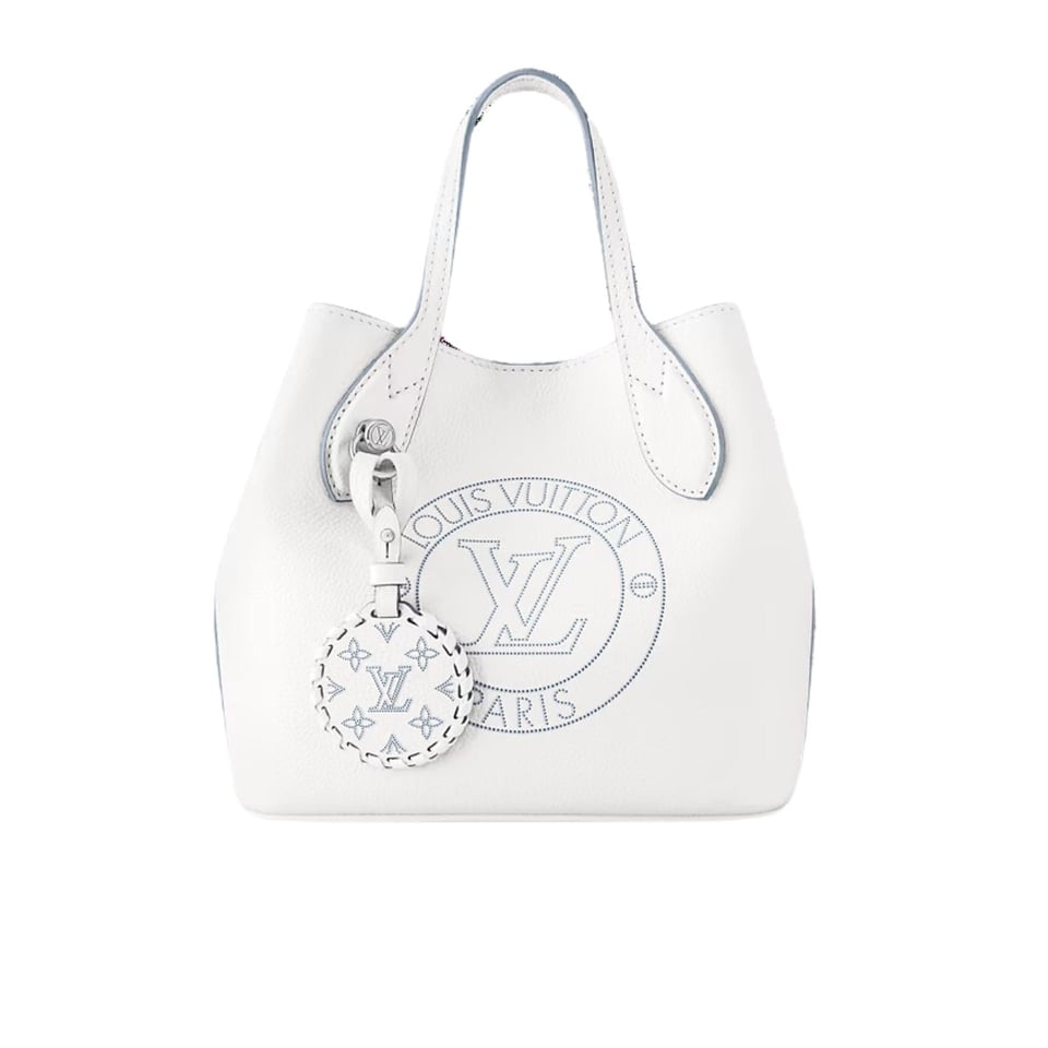 Louis Vuitton Blossom Mahina Bag With Lv Circle Motif White 23Cm view 2