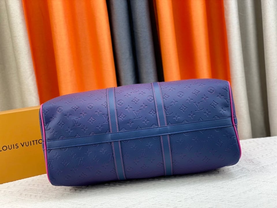 Louis Vuitton Keepall Bandouliere 50Cm Blue And Pink view 6